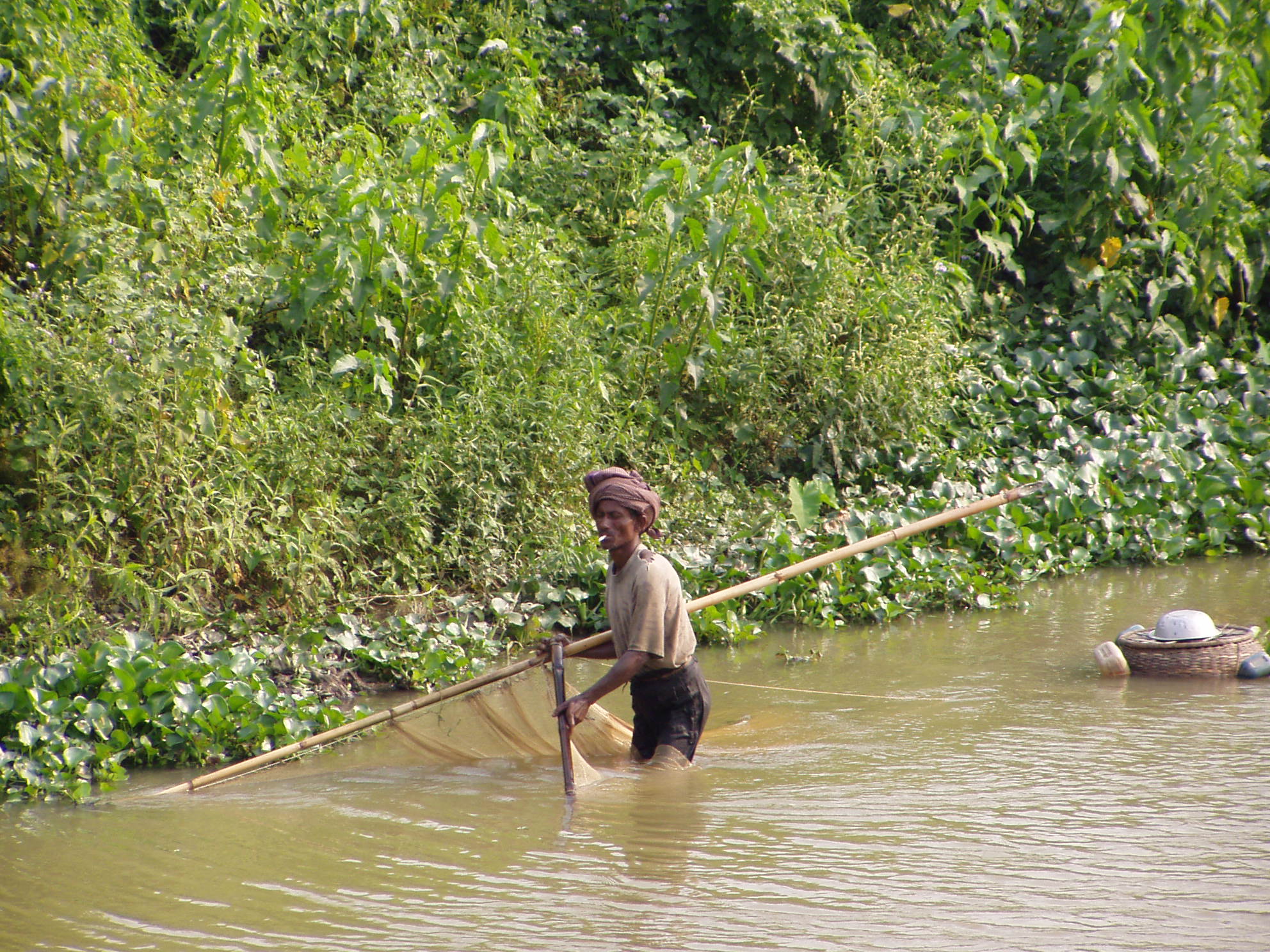 Fisherman hard at work , Sylhet